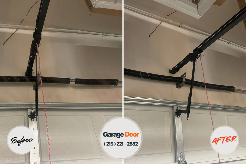 Before and after: garage door repair Blackwells Mills, NJ